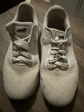 Avia Knit Lace-Up Sneakers in Off-White